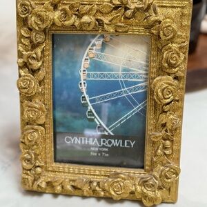 Cynthia Rowley Gold Rose Picture Frame